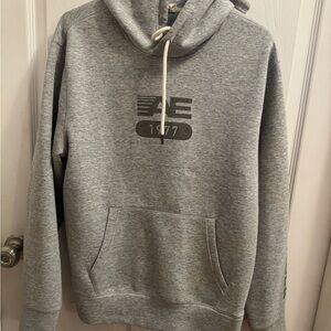 American Eagle Outfitters Gray Logo Pullover Hoodie